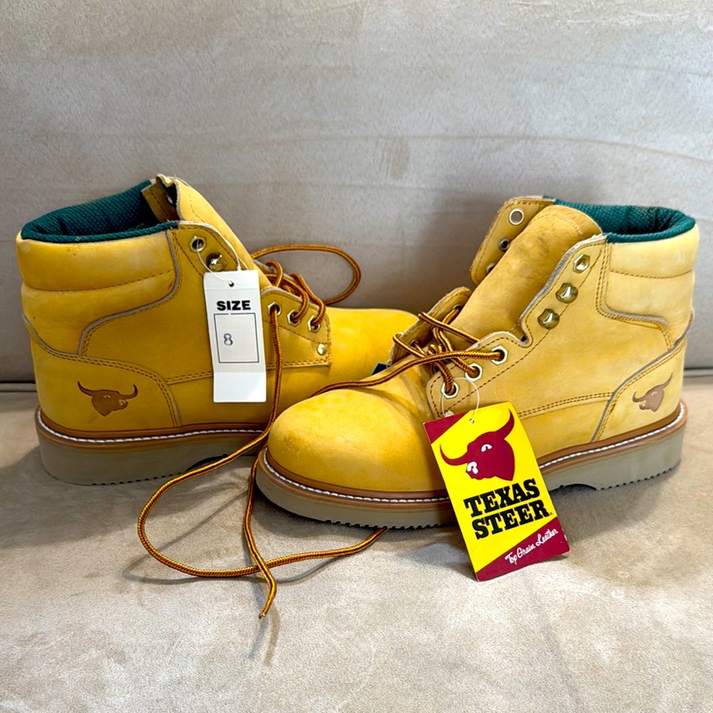 Texas Steer Yellow Work Boots